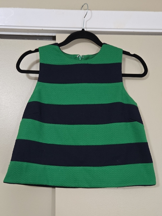 Tuckernuck Tops - Tuckernuck Green and Navy Wide-Stripe Sleeveless Tank Size XXS
